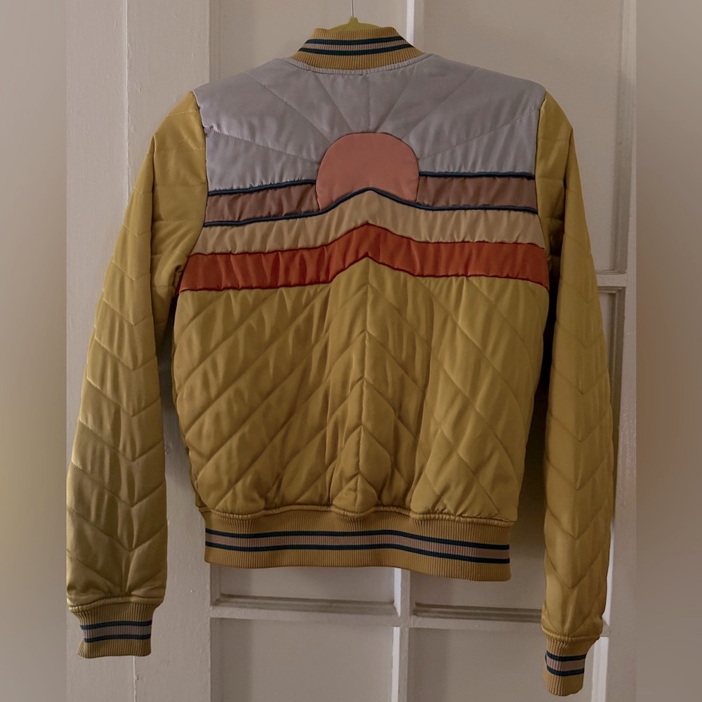 Classic Rock Couture Dolly yellow Retro Sunset Yellow Bomber Jacket